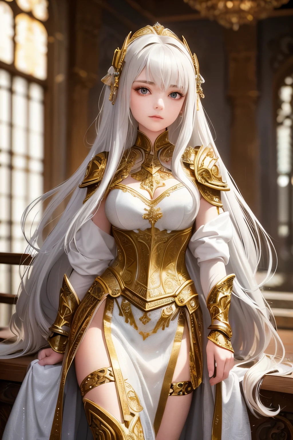 high quality image: 1.1, young anime Darien Chiba, knight in metallic armor with short, jet-black hair, clear skin that glows under the soft castle light, piercing blue eyes filled with a sense of duty and protectiveness, gazing at a serene Princess Tsukino, her own blue eyes sparkling with kindness and wisdom, her long, golden hair tied in intricate buns, adorned in a stunning princess costume with shimmering fabric, they stand in a lush forest of tall trees, the background of a majestic castle painted in an oil style, reminiscent of the del anime Sailor Moon.
The image is filled with intricate details