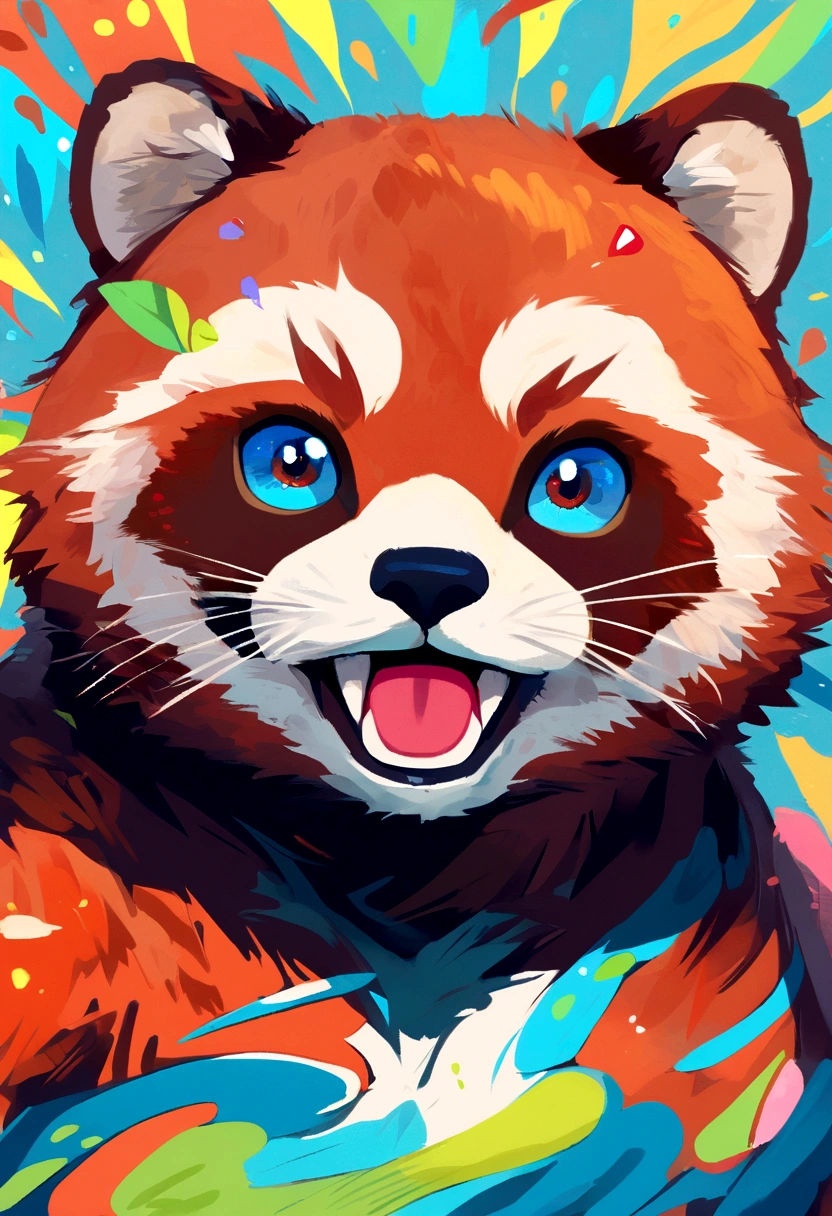 red panda; pixar; anime; socker; ball; expressionistic