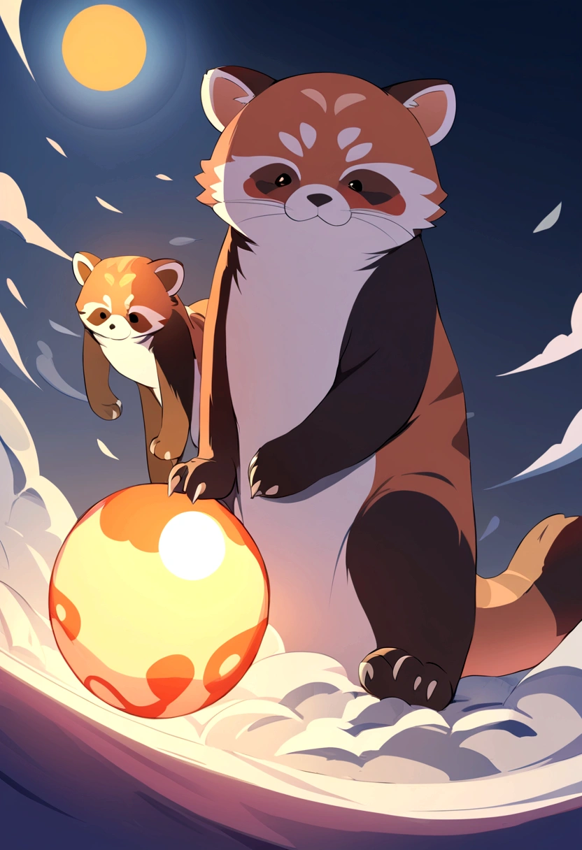 red panda; pixar; anime; socker; ball; expressionistic