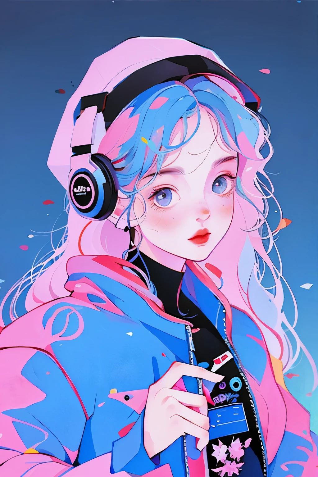 color，1 Girl， ，Vector Graphics