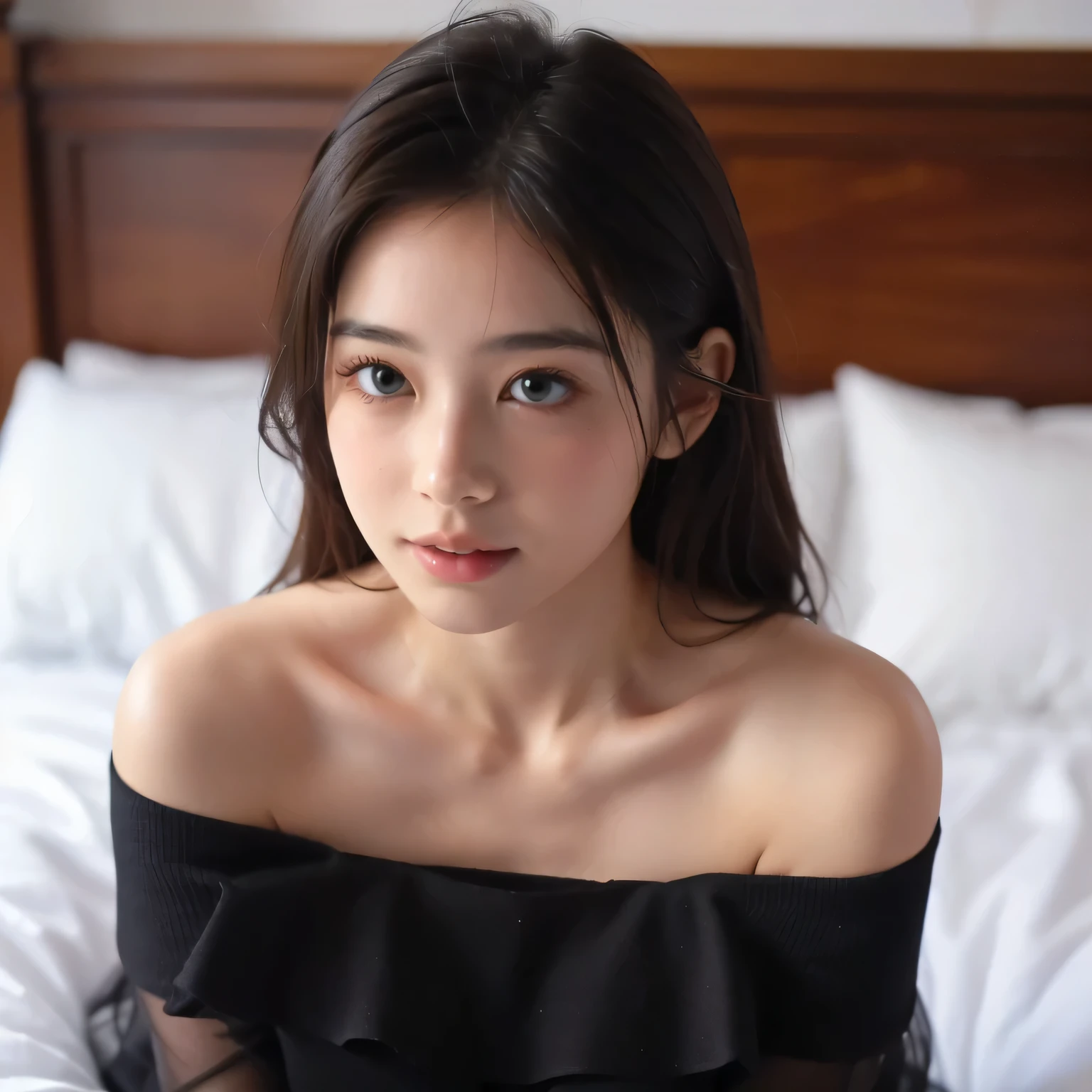 (32k, RAW Photos, highest quality, masterpiece:1.2), (Realistic, photo-Realistic:1.37),(Cute face big breasted girl)、Wear a sexy off-the-shoulder see-through leotard、Photo composition from head to thighs、Oily detailed human skin、Rie Kamiya, 16 years old、Instant Cumshot