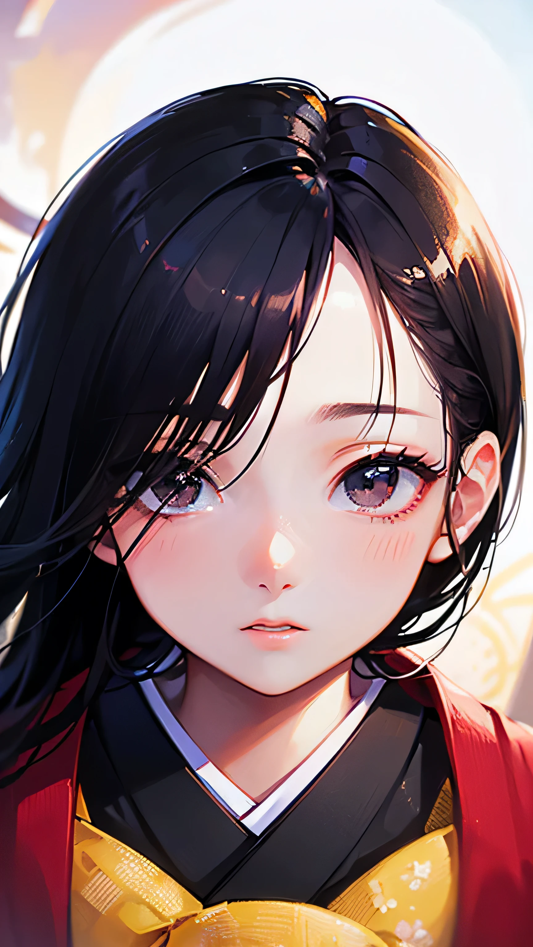 (1 nogizaka girl,raw photo,photo realistic:1.5),(best quality, high quality,HDR, highest quality,ultra high resolution,high resolution,high res,ultra high difinition,huge file size,8K,2K wallpaper,8K wallpaper,high quality texture,amazing,an extremely delicate:1.4),one girl, Japanese famous idol,beautiful face,small face,absurd,ridiculous,incredibly ridiculous,portrait,blurry background,(no makeup:1.2),medium skin,beautiful skin,detailed skin,small head,black hair,silky hair,(Japanese eyes,round eyes:1.5),detailed eyes,black eyes,Japanese idol eyes,perfectly propotioned face,Japanese nose,5-fingers,(Light Particles, Lens Flare, Luminous Particles: 0.7),looking at viewer,bright lighting,professional lighting,girl