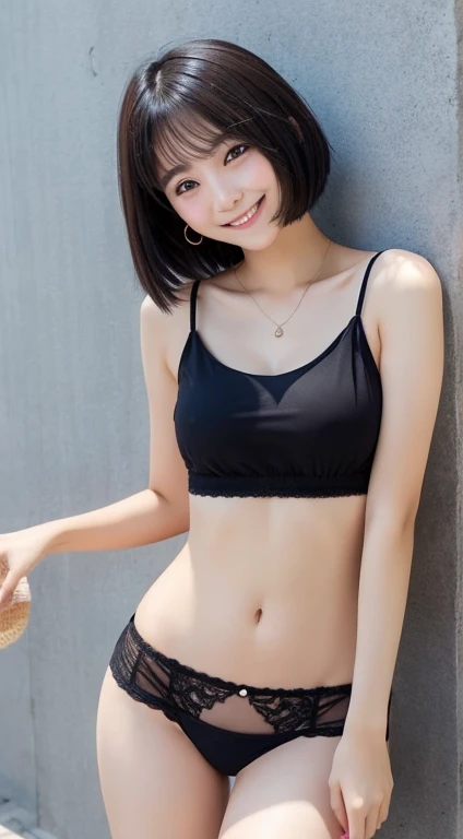 1 girl、Age 25、I can see under my chest、Ezvian Everywhere、Black-haired、hot pants、panties、smile、