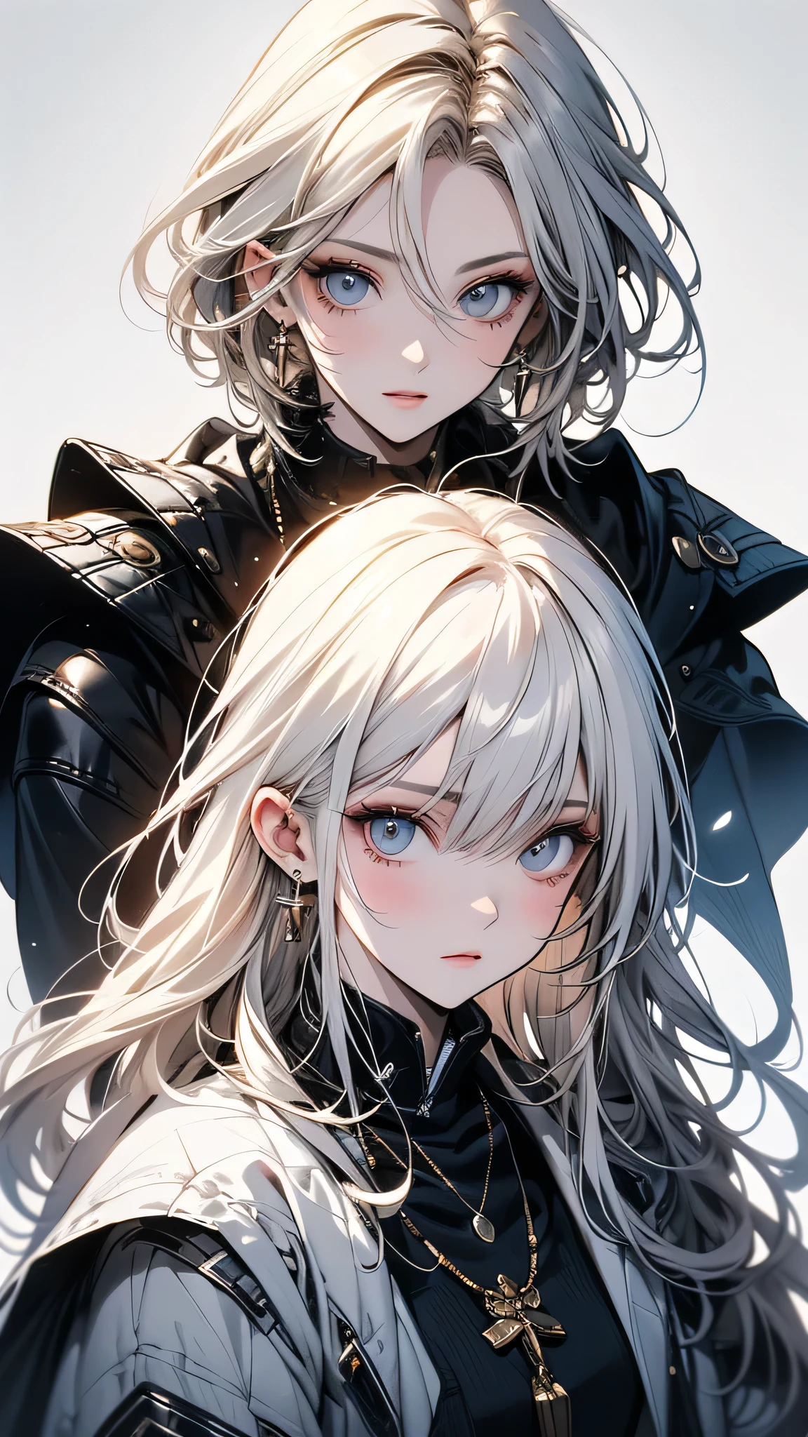 Close-up of a woman with white hair, Beautiful character drawings, Gweitz, artwork in the style of Gweitz, White-haired God, by ヤン・J, Magnificent and elaborate character art, Amazing character art, By Phan Chi, By Wujun Shifan, Gweitz on pixiv artstation
