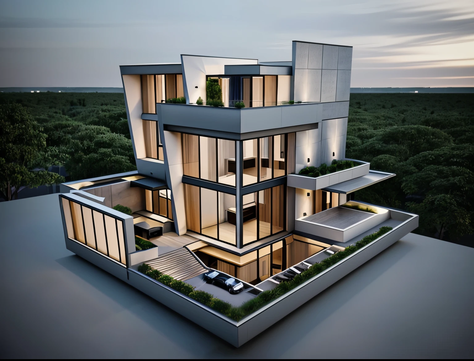 rendering of a modern residential townhouse, professional render, wide angle exterior 2023, highly detailed render, high quality rendering, realistic render, architectural render, high-quality render, detailed rendering, hyper-realistic render, hyper - realistic render, very realistic 3 d render, high render, realistic rendering, very realistic render