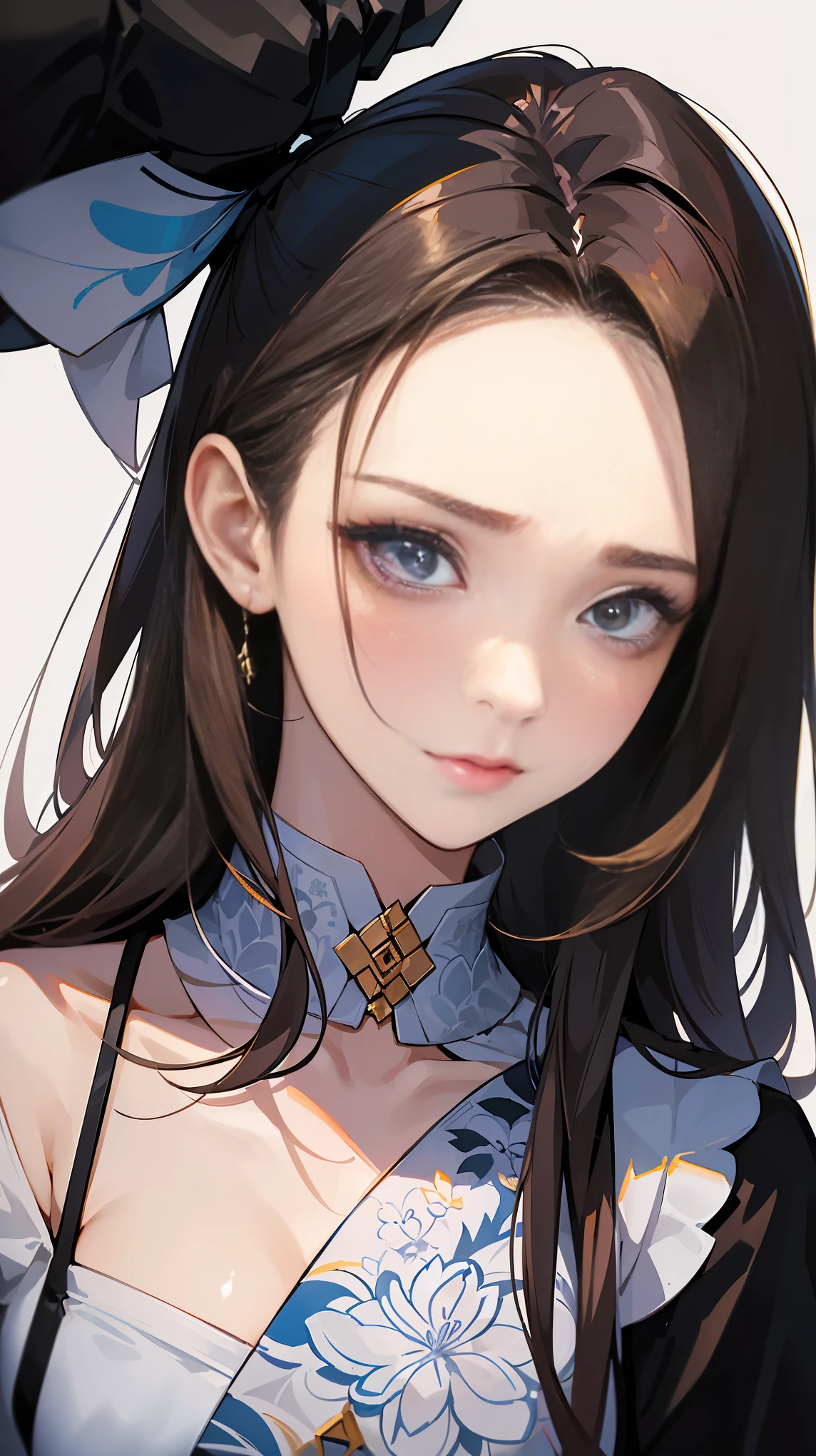 ((Best quality at best)), (hyper-detailing), ((hyper HD)), (High quality face shape), (((tmasterpiece))), A woman who is, Hidden double eyelids, On makeup, ((The beautiful)), (oversize clothes), brunette color hair, japanes, mediuml breasts, Emotions, emotions, ((sad)), (sentimental)), The scene is, sportrait, the golden ratio, inked, aquarelle, Drop ink, hight contrast