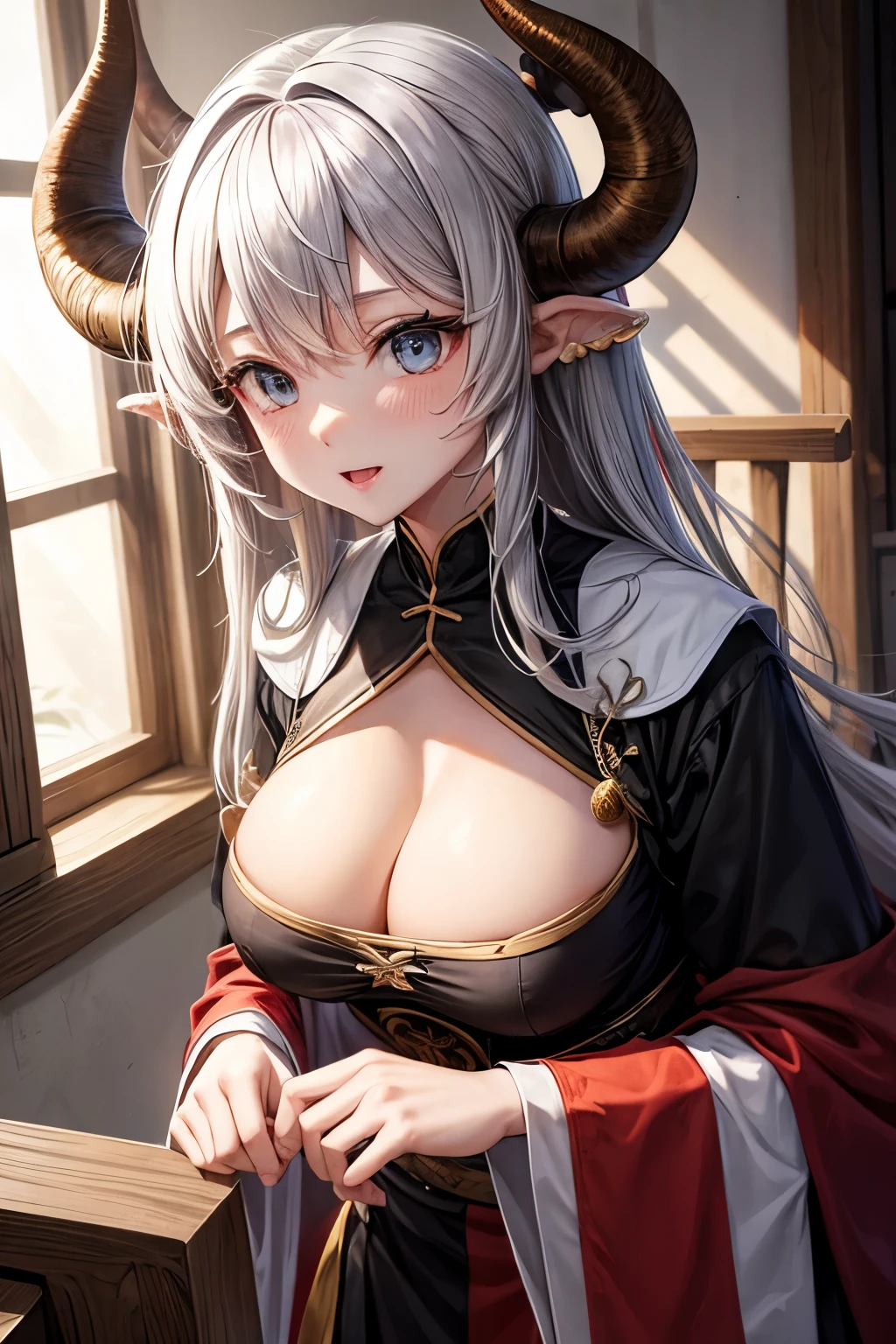 two little horns in head, , Sister Yu, Medieval robe