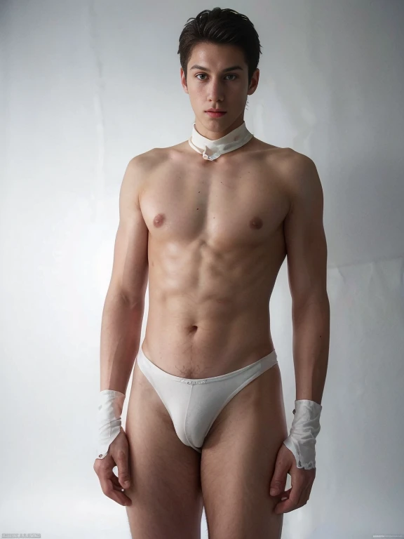 (masutepiece,High resolution,ultra - detailed:1.0),1(Boy,Robot Boy),Perfect male body,Look at the camera,Delicate eyes and delicate face,extremely details CG,Unity 8k wallpaper,intricate-detail,solo person,Detailed face, (Futuristic skin-perfect white bodysuit), Best Quality, hands visible, (White Gloves), Beautiful and delicate blue short hair:1.5 , full length shot(fls) , big thighs , big hips , insane details, hyper details , photorealistic , only male , handsome boy , puffy nipples , 16k resolution , ultra-high clarity , hyperrealism, uhd,. K-pop idol , whore , slutty whore , swollen nipples , defeat , grins ,thick thighs, thick hips , male , (((unrealistic wide hips , unrealistic wide pelvis))) ， bare thighs , sexy ,bare hips , epic reality , ultra realism , ultra photorealistic , front view , (((only boy , only male))) , (boy ,male)