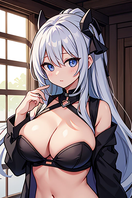 Her breasts are visible through her eyes.