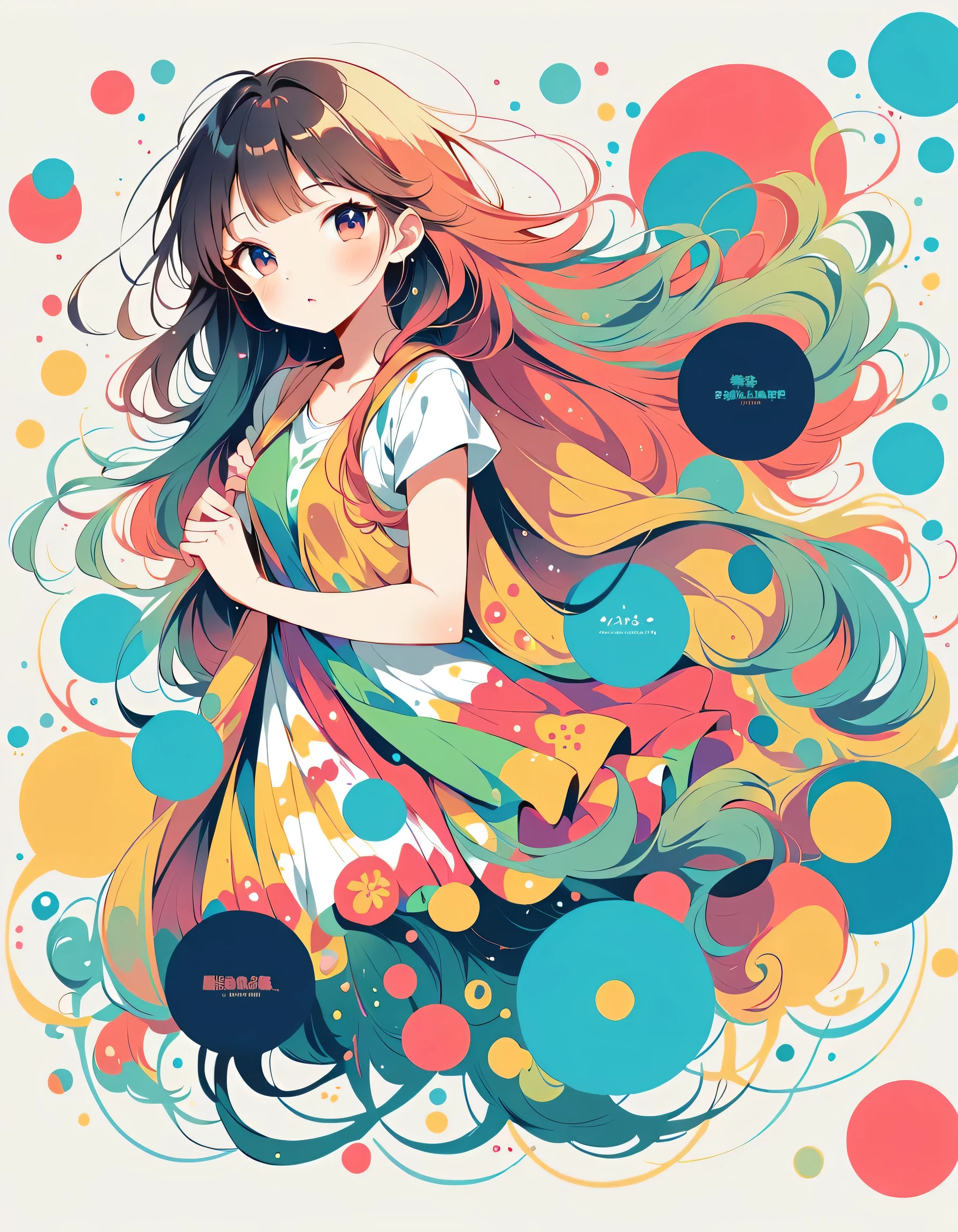 Stylish design、Colorful random sized squares