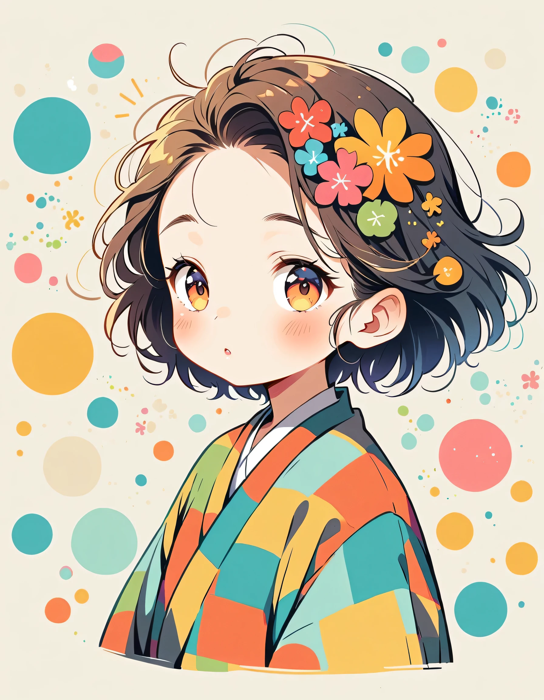 Stylish design、Colorful random sized squares