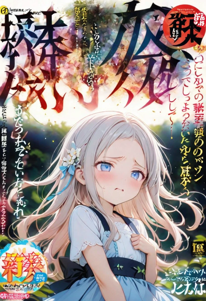Magazine cover(masterpiece, best quality:1.2),,(((The eyes are delicate)))Fraction_9,Fraction_8_Direction_7_Direction_6_up, source_Japanese cartoons, disgusted face, Solitary, 1 Girl, looking at the audience, disgust, skirt, upper body, White background , long hair, Hair combed back,Shadowed side,(8K)(HD)