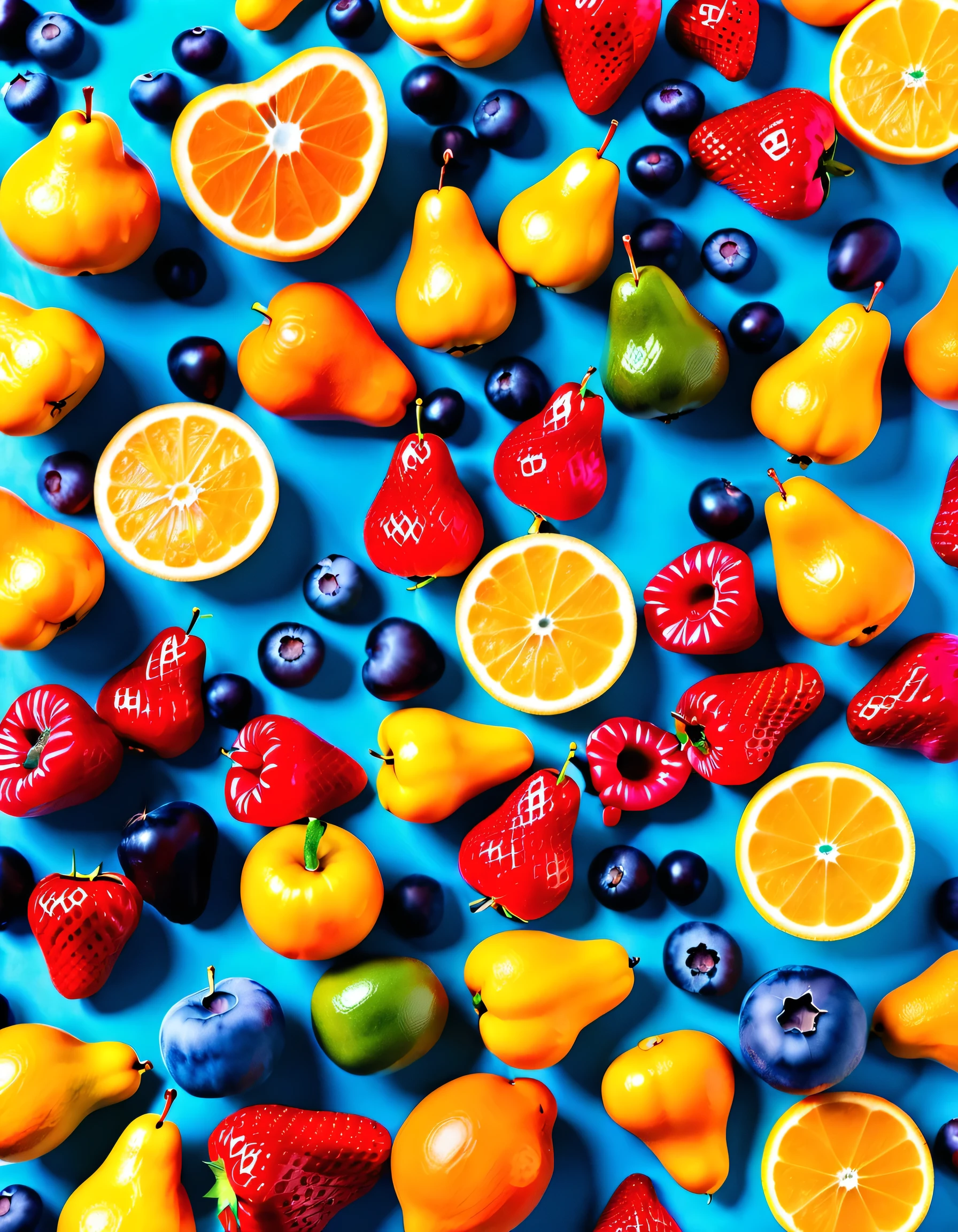 Colorful and sama々Fruits