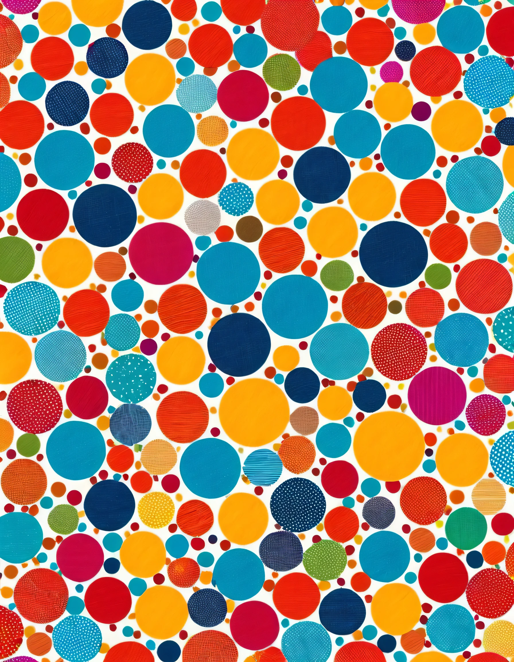 Stylish design、Colorful polka dots