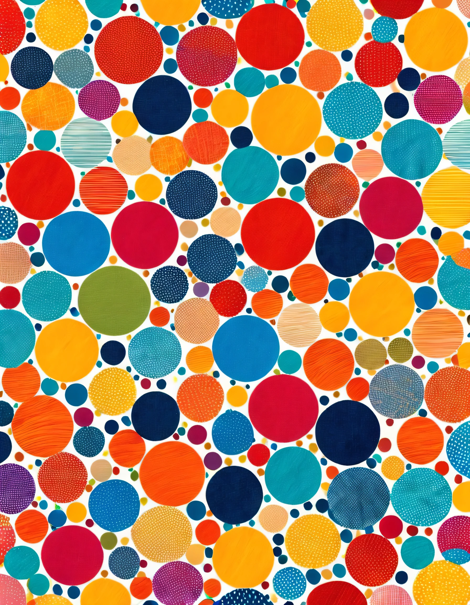 Stylish design、Colorful polka dots