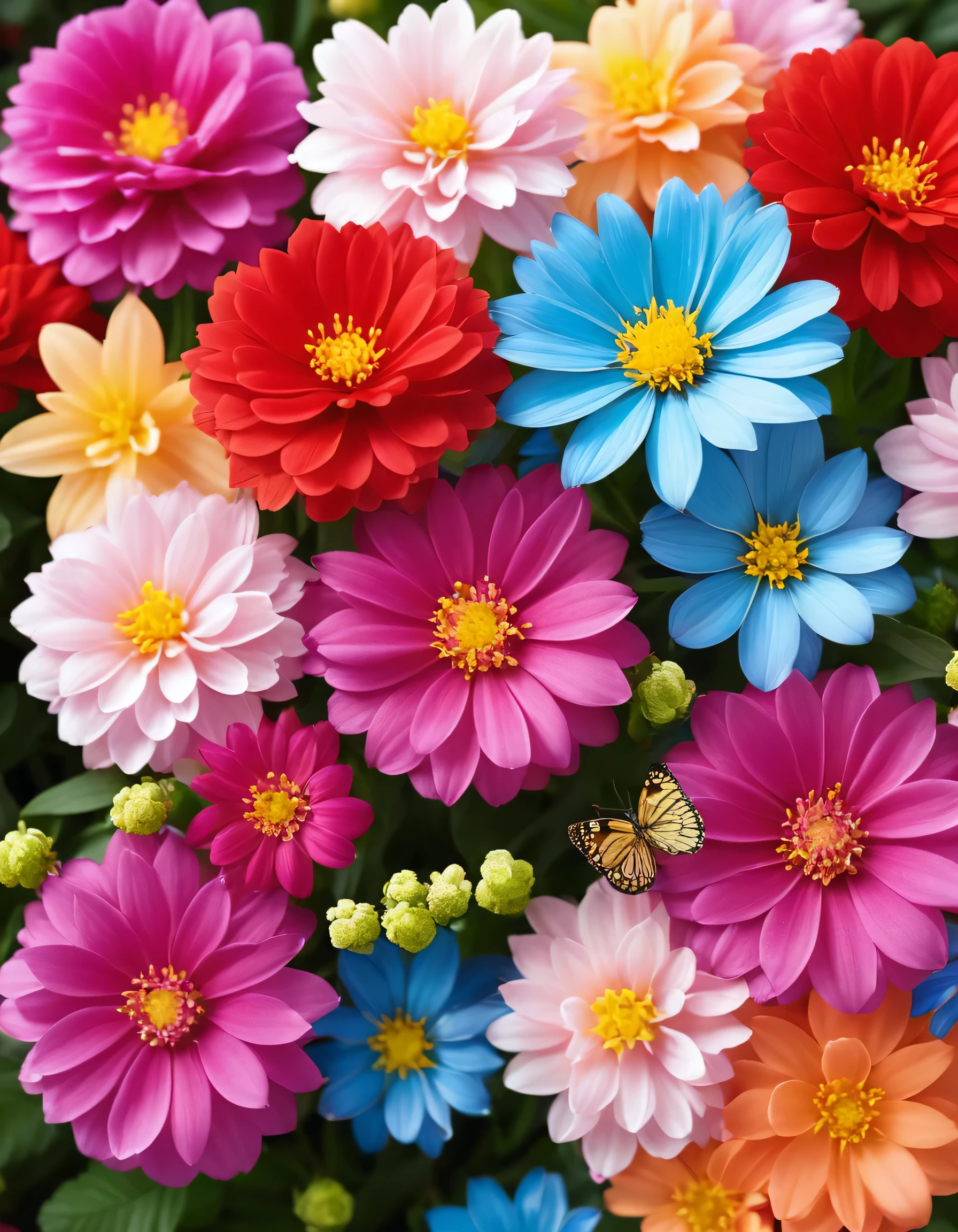 Stylish design、Filled with colorful flowers