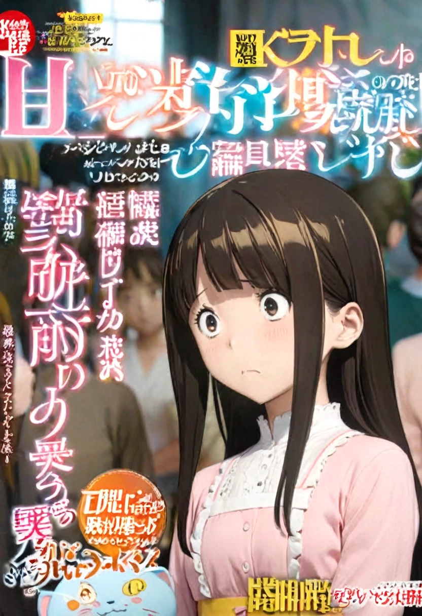 Magazine cover(masterpiece, best quality:1.2), girl，（（（The eyes are delicate）））Fraction_9,Fraction_8_Direction_7_Direction_6_up, source_Japanese cartoons, disgusted face, Solitary, 1 Girl, looking at the audience,  disgust, skirt, upper body,  White background ,   long hair, Hair combed back,Shadowed side,（8K）（HD）