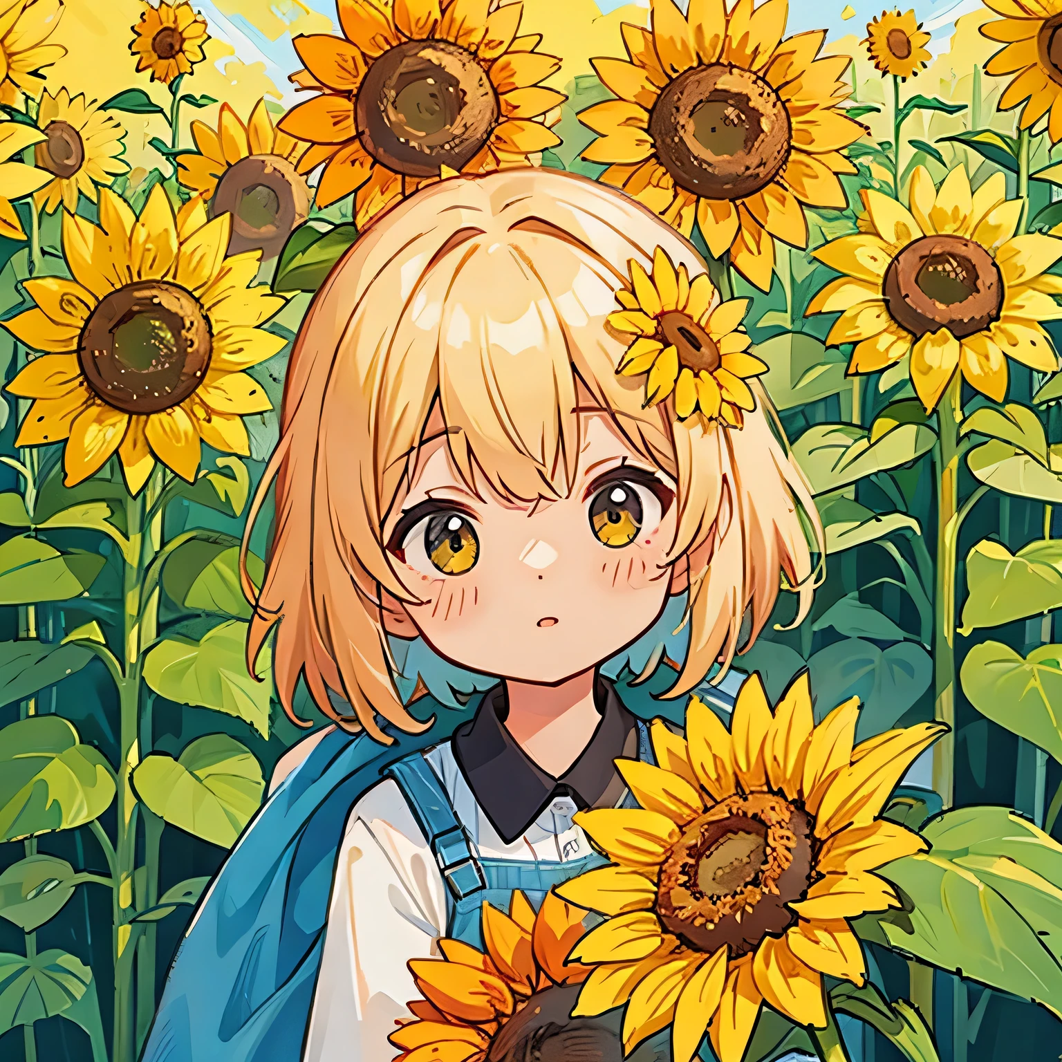 Stylish design、Fill with sunflower flowers