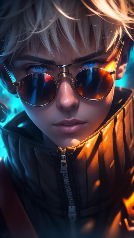 a close up of a person with sunglasses on wearing a jacket, badass anime 8 k, anime style 4 k, anime art wallpaper 4k, anime art wallpaper 4 k, anime art wallpaper 8 k, trigger anime artstyle, anime wallpaper 4 k, anime wallpaper 4k, best anime 4k konachan wallpaper, 4k anime wallpaper, 4 k manga wallpaper,best quality,masterpiece
