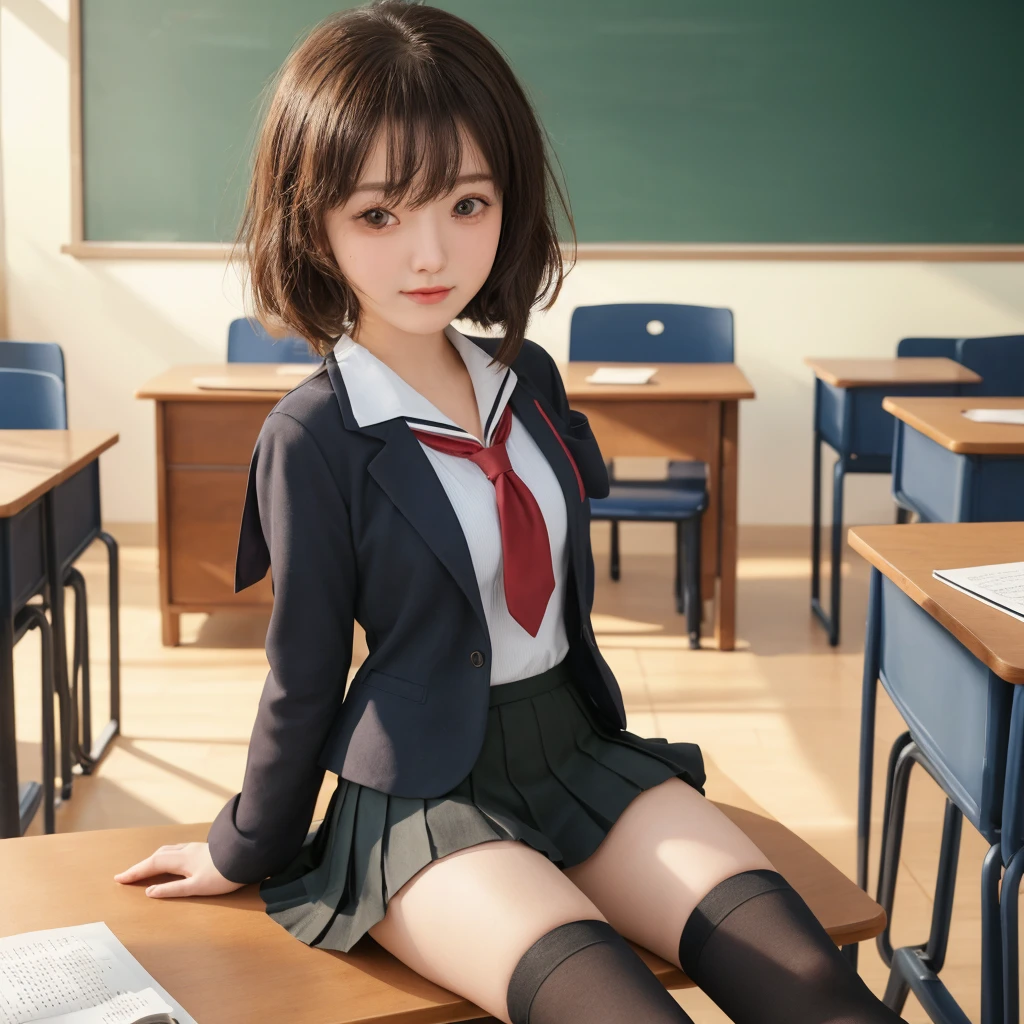 The sexy female teacher with a flushed face reached into her panties