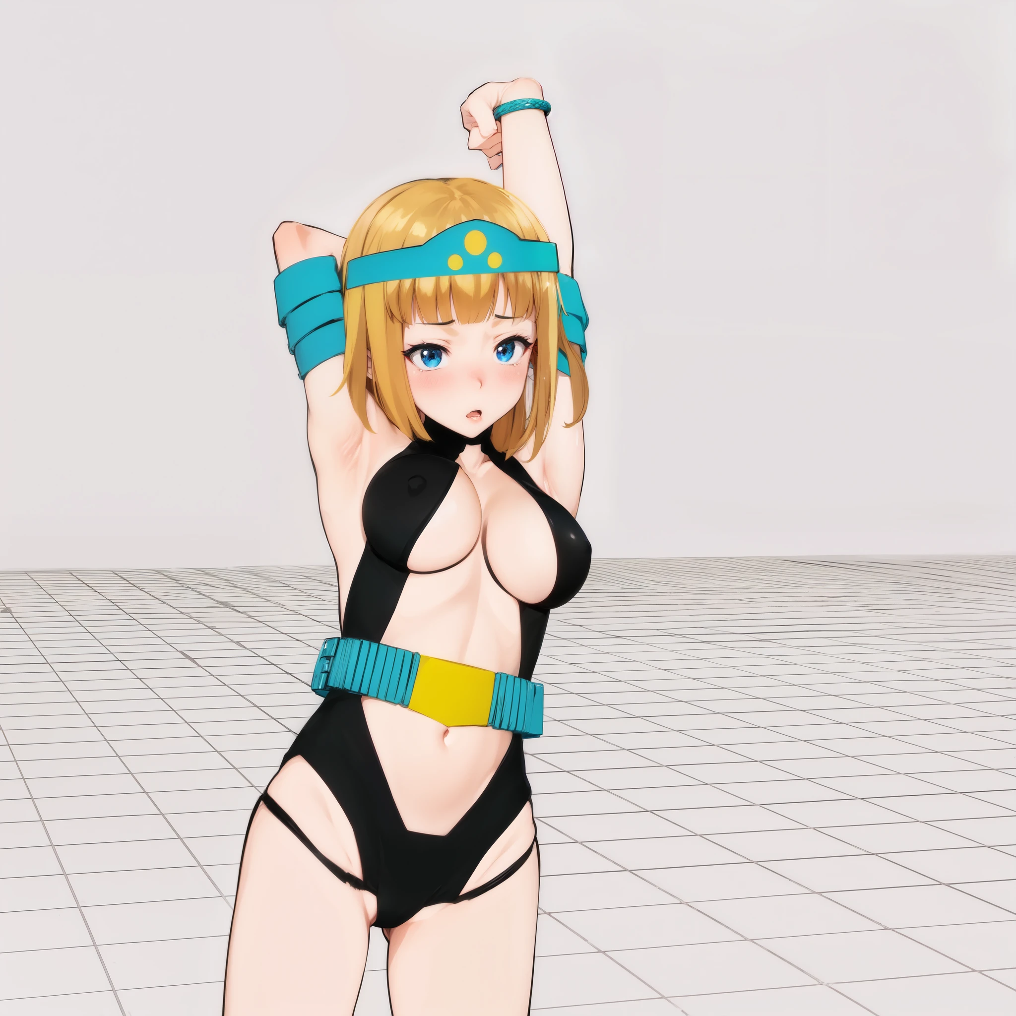 Female Combatant、Blonde Japan girl、Close-up of a girl in a black bikini、Black shiny bikini、Black boots、A golden snake circlet on his head、Saiyan Girl, wonderful, Nano Girl, Female body type, Inspired by Hiromu Arakawa, Anime Manga Robot!! Anime Girls, Fubuki, Full Body Suit, by Hiromu Arakawa、wonderful, silk, Beautiful and attractive anime , Anime Girls of the future, tears,Drooling,Pee,Sweat,Tongue out,incontinence,Peeing、Estrus、Eyes wide open,Estrus,Blushing,Nipples are erect,Face is hot、Lust、incontinence、Armpit Hair、pubic hair、Anguished expression、Doomsday Demon