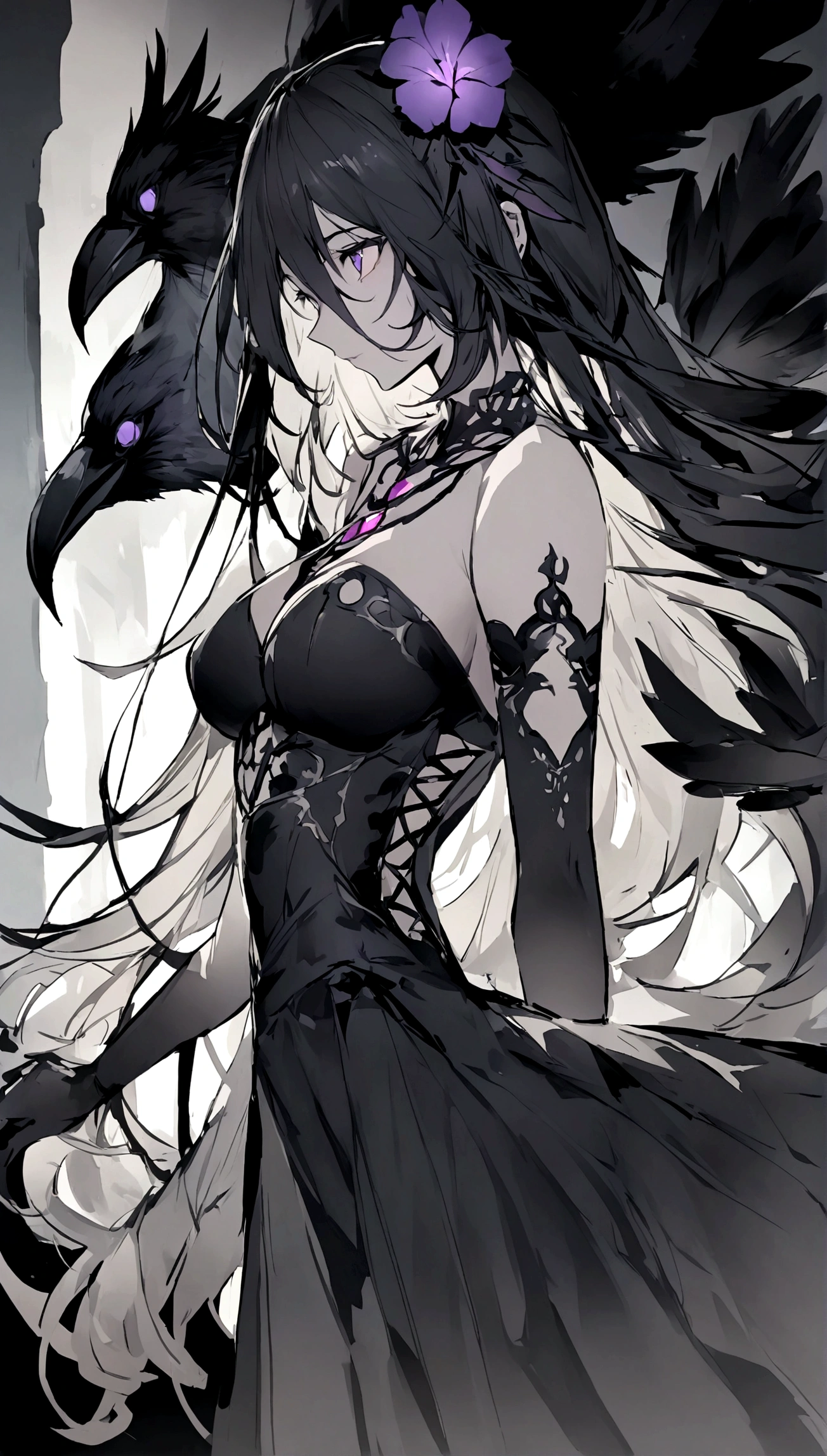 undead queen, beautiful, noble clothes, white hair, pale skin, worms crawling trough the skin, empty eyes, looking at camera, alluring body, cowboy shot