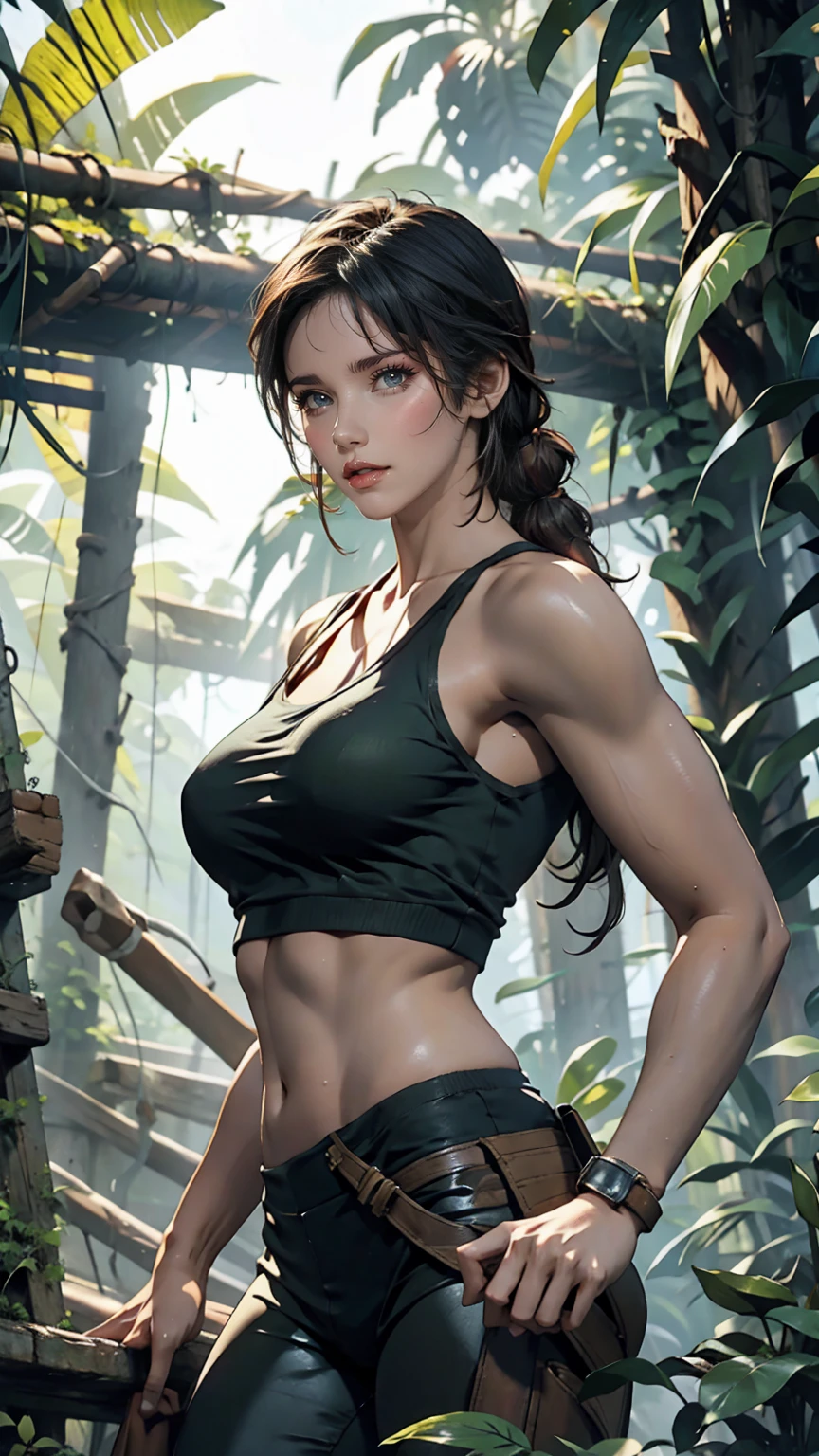Lara Croft、Jungle ruins background