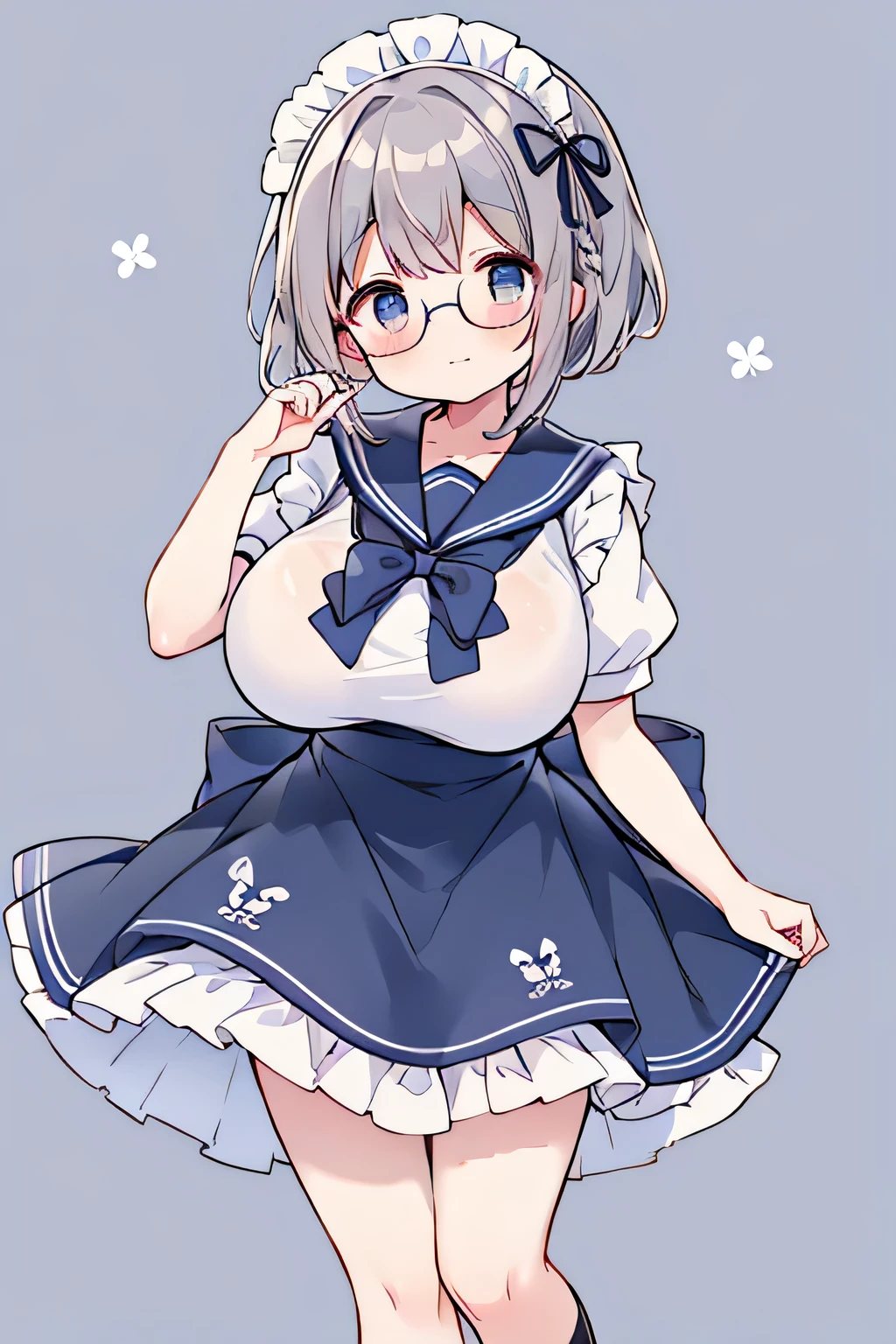 highest quality、High resolution、Detailed Background、(Beautiful face in every detail:1.4)、Anatomically correct、(Detailed facial expressions)、(Detailed eyes:1.2)、Beautiful women in their 20s、(Highly detailed face:1.4)、Cute hair colour、Braided bob cut、Braided Ponytail、Cute hairstyle、well-groomed eyebrows、Cute Eye Makeup、Cute Lip Makeup、Perfect body line、(Huge breasts:1.3)、Accentuate your breasts、Accentuate your cleavage、Glasses、Buckingham Palace、A big smile、Smiling、A fun atmosphere、Cute gestures、

(Two beautiful women with Buckingham Palace in the background:1.5)、

The base is a maid dress with a sailor-style collar.、
The collar is a sailor collar like a blouse, and the point is that there is a ribbon on the collar.、Dresses are generally knee-length or mini-length, and the hems are decorated with frills or lace.、
The dresses come in classic colors such as black, navy, and white.、
The ribbon on the collar matches the color of the dress.、The apron features a sailor-style collar.、
There is also a ribbon on the collar, adding a sailor element to the overall look.、
Choose the color of your apron to match your dress、
Black or navy knee-high socks and maid-style shoes with ribbons(Pumps or flat shoes)match、Pair it with stockings for a cute look.、
A headband with a ribbon is recommended.、Choose the color that matches your dress or apron、very beautiful
