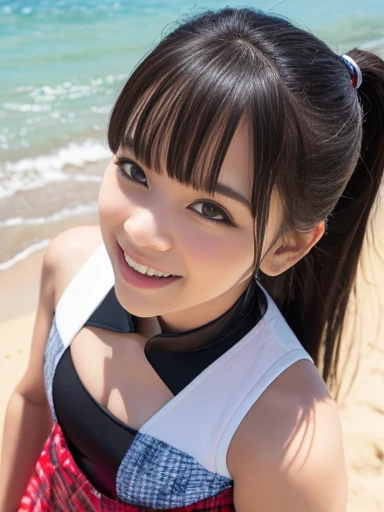 (8k、Raw photo、highest quality、masterpiece:1.2)、Super detailed、Super Resolution、(Ultra-realistic:1.4)、(Blowing a kiss as a camera)From the above、Camera shot from above、Camera angle shot from above、I see this with an upturned eye、Arms stretched out、Spread your arms wide、Use high-quality images taken from the sky with a camera、(5 girls on the beach 1:1.3)、、Offshore Girls(Dreamy lighting)Head to waist、、White skin、Farbe white female proofreader、Ultra HD、、Beautiful woman proofreading against the light、Amazingly detailed、Highly detailed beautiful girls、(Faces with various patterns 1:1.2)、(The facial expression is different 1:1.3)、Each hairstyle has its own characteristics々Hair style arbe々Farbe hair shines with a clean shine、I love fishing on a boat.、Dark brown hair that shines in the light、One of them has a ponytail、、Modern and cute girl、Highly detailed face、Highly detailed eyes、Extremely realistic skin、 Highly detailed fingers, Highly detailed nose, Highly detailed mouth, Perfect Anatomy, (Body-fitting latex leotard 1:1.2)、、Every detail of your hair shines、Smile with hot teeth、Realistic body, White skin, Glowing Skin, The body is slim, Straight long hair, (Blunt bangs:1.2), , nixeu and sakimichan, Tweiss, Seifuku, sakimichan, Promotional Steel, Larisa Manovar, Alena Aenami and Lilia Alvarado