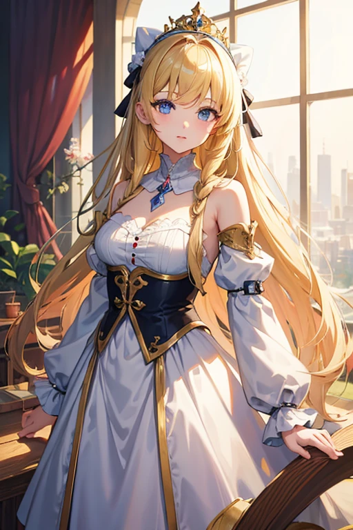 masterpiece, highest quality, High resolution,Follow the prompts、Anime Style、One Girl、Princess、Beautiful girl with long blonde hair