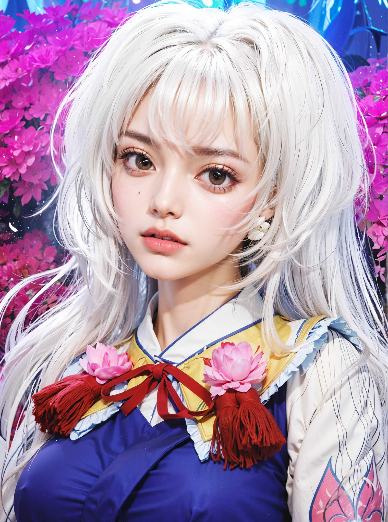 a close up of a 4 girls ,pink hair , big booobs , shadowbringers cinematic, 4 k detail fantasy, a beautiful fantasy empress, game cg, xianxia fantasy, xianxia hero, 2. 5 d cgi anime fantasy artwork, cinematic goddess close shot, ruan jia and artgerm, wow 4 k detail fantasy, hyperdetailed fantasy character