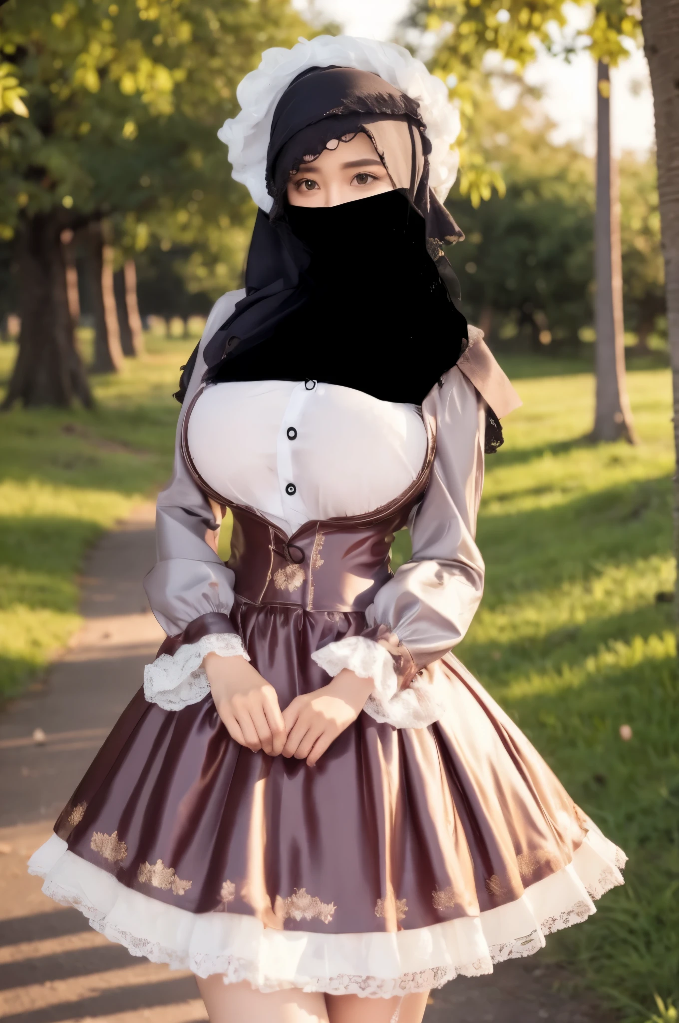 Hijab big breast realistic