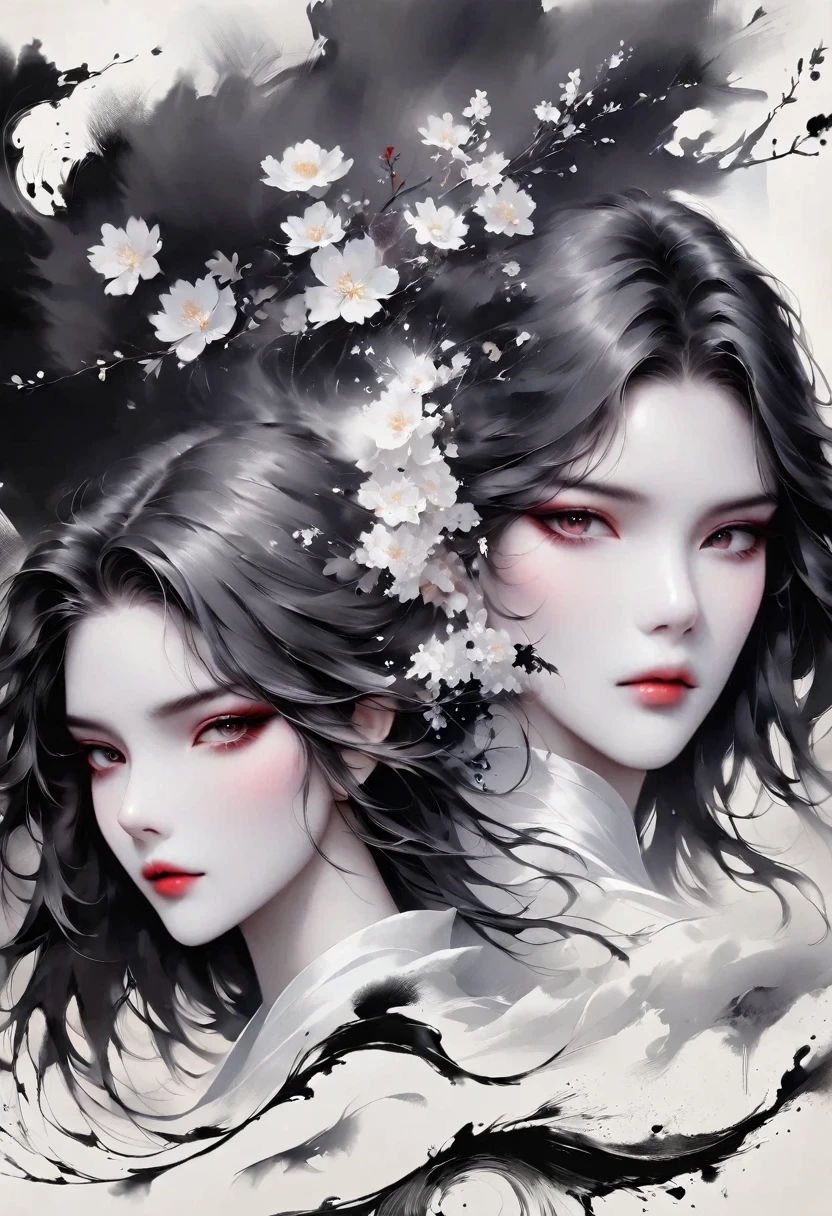 (Lots of white space:1.5),(Lots of white space around:1.6), White background, simple, Minimalism, abstract,Freehand,Aesthetic,black and white,Ink Painting,antiquity,a mountain,A Disgusted Look from a Distance/,An abstract art illustration, author:Li Song, Arte no estilo de guweiz, arte shin jinyoung, Obra-prima de guweiz, Ross chart 1. 0, Beautiful digital illustrations, Inspired by non-WLOP, simpledigital art, jingna zhang, guweiz, Stunning digital illustrations