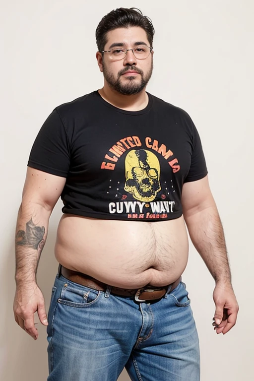 Imagem de um homem, (Cabelos variado diferente estilo de cortes de cabelo), He wears prescription glasses, tatuagens em todo corpo, (High quality design vector style image, t-shirt print style, graphic art of cowboy outlaw on wanted white background realistic colors, american old west scene, vector image.),(Personagem : Eduardo is plump, chubby, with extremely thick thighs, a large belly, fat, ((56 anos de idade)), ((He's wearing gray sweatshirt shorts)), ((camiseta preta aberta desabotoada com uma camiseta branca por dentro)). He wears a watch, bracelet, lanyard around his neck., He is bearded, full beard, big voluminous beard, wears prescription glasses). (((He is inside a bar drinking a glass of beer with his friends))).50 year old sexy fat bearded man,full of sweat,Full body,Big belly, ((Wearing bathrobe , meias brancas, a white cueca box)),Stunned face,Open the legs,In the darkness, Varied Camera Angles in Photography. various poses, HD 8k high quality, gay, bearded, serious facial expression, (still from a movie), tense, dramatic, atmospheric, cinematic, (looking away), (masterpiece), top quality, photorealistic, hyperrealism, absurdres, tack sharp, subsurface scattering, 8k, HDR, 35mm, professional photography, RAW,(best quality,highres),(photorealistic) A crow punk taking a selfie picture, with (vibrant colors) striking vibrant colors and (detailed) intricate feather patterns. The punk crow is perched on a (graffiti-covered) graffiti-covered brick wall, wearing (edgy) edgy attire including a leather jacket adorned with (studded spikes), ripped jeans, and (metallic) metallic accessories. Its (piercing) piercing eyes are highlighted with (smoky) smoky eyeshadow and (heavy) heavy eyeliner. It holds a (glimmering) glimmering smartphone with its claw, fully extending its (feathers) feathers to capture the perfect angle. The background features a (gritty) gritty urban setting with (graffiti artworks) graffiti artworks and (reflected neon lights) neon lights reflecting on damp pavemen