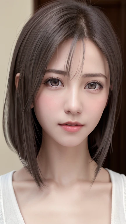 (8k, Realistic, RAW Photos, highest quality: 1.3), (One Girl), so beautiful, (Realistic Face), (boyish, Silver Color Become familiarrry Shorthair), Become familiarautiful , A brilliance that captivates the viewer, Become familiarautiful expression, Become familiarautiful breasts, (Realistic Skin), Become familiar...