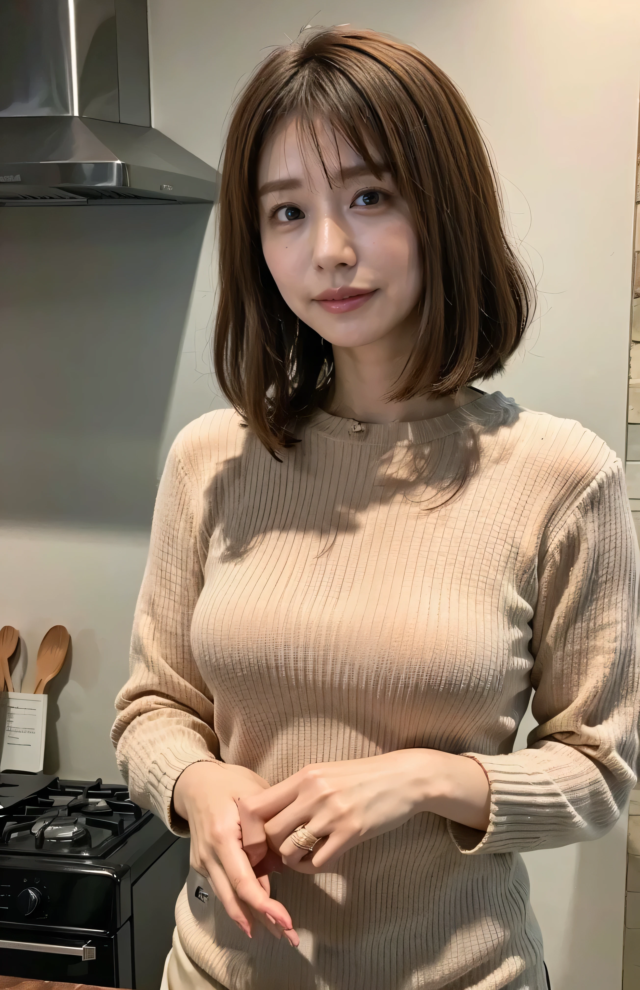 In the kitchen、Apron appearance、Wet white T-shirt and jeans、、Light brown hair、Elegant hairstyle、Blue Eyed Woman、A woman with a cute upward gaze、When the sky gets dark、The sky turns red as the sun sets、Tight clothing that shows your body lines、、Elegant summer knitwear、Elegant summer sweater、Leather Belt、Short skirt、Dress elegantly着こなす、Luxury Bagedium Shorthair:1.4))、The sun shines on her、Light brown hair、Light brown hair、The sky was dyed red、There are clouds、private's cute、Her ample breasts are obvious even through her clothes..、The shining sun is so beautiful、Dusk is approaching、Lens flare、You can see the sunset、((Sunlight reflecting off the ocean、Ocean View、The sun shines on the ocean、'beautiful.、Small earrings、private'evening、Birds are also flying、、Brown Hair Color、Tying up hair、The woman is on the right:1.4))、Luxury Leather Belts、Shiny clothes、Light beige hair color、Background Blur、Braid only the front hair、Light brown hair、{{Cowgirl Shot}}、((Close-up shot from the waist up、Ample breasts:1.4))、Smile、Silk clothing、Ample breasts that can be seen even through clothes、Braid only the front hair、Cowboy Shot、Gorgeous white collared silk shirt and brown skirt、Dress elegantly、Luxury Bags、A lovely smile、((Ample breasts))、Full body photo、ring、Short skirt、Tuck your hair behind one ear、Silver Necklace、smile、 Elegant ponytail、Caustics、Highly detailed photos、Very beautiful and ideal short hair、Super no makeup、(8k、RAW Photos、highest quality、masterpiece:1.2)、(Realistic、Realistic)、1 girl、((Medium Short Hair、Looking into the camera:1.4))、Hair blowing in the wind