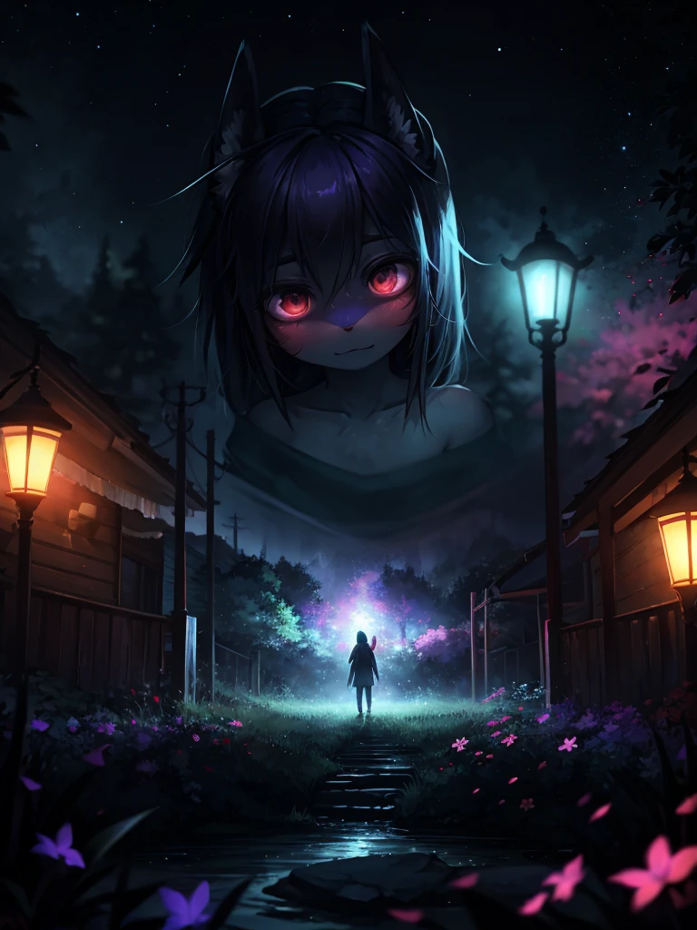 Hallucination, daydream , horror , bokeh , night springs