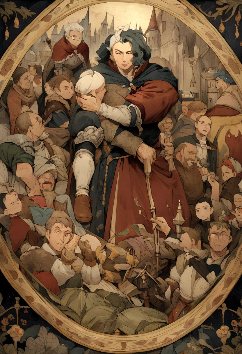 painting of a medieval painting Dom Gonçalo Afonso , principe