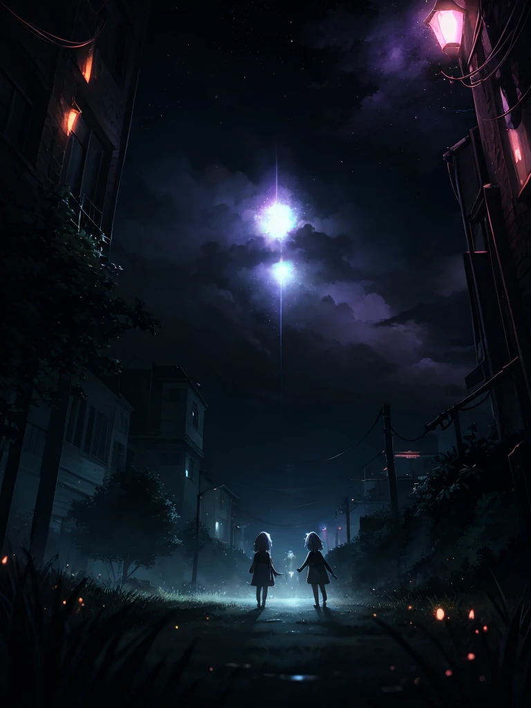 Hallucination, daydream , horror , bokeh , night springs , Dominated by darkness