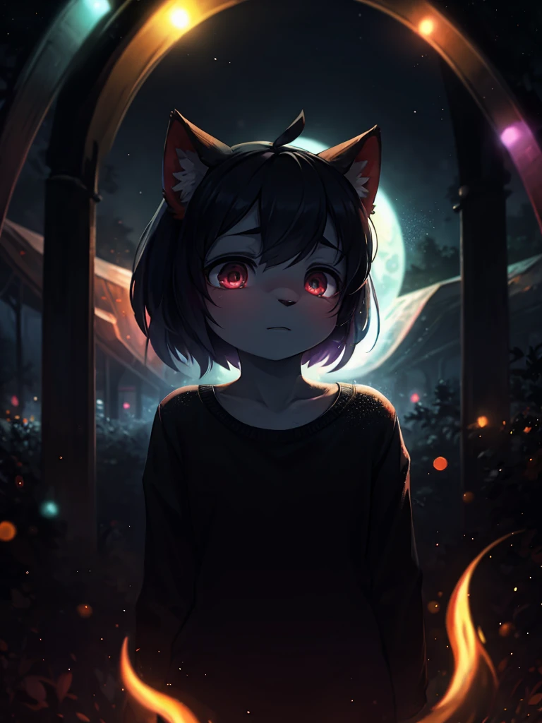 Hallucination, daydream , horror , bokeh , night springs , Dominated by darkness