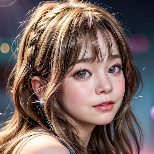 NSFW, 8k, High-level, absurd, masterpiece, best quality, primitive, very detailed CG, very detailed wallpaper, perfect lighting, Extremely detailed (((The personifying " Janis Joplin " as a ))), MysticSight, Tyndall effect, Tyndall scattering, Studio gray background with (many Dazzling RainbowColor particles BokeH:1.28), (RoundlyButts, ThighGap), (Exposed:0.4), (Assfocus with looking ahead), BREAK (NOGIZAKA face variations) Extremely Detailed very KAWAII face variations, perfect anatomy, Childish, captivating gaze, elaborate detailed Eyes with (sparkling highlights:1.28), long eyelashes、Glossy RED Lips with beautiful details, Coquettish tongue, Rosy cheeks, Radiant PearlSkin with clear transparency . { (Dynamic LifeLike expressions:1.4) | :d) }, (large eyes:-1) .
