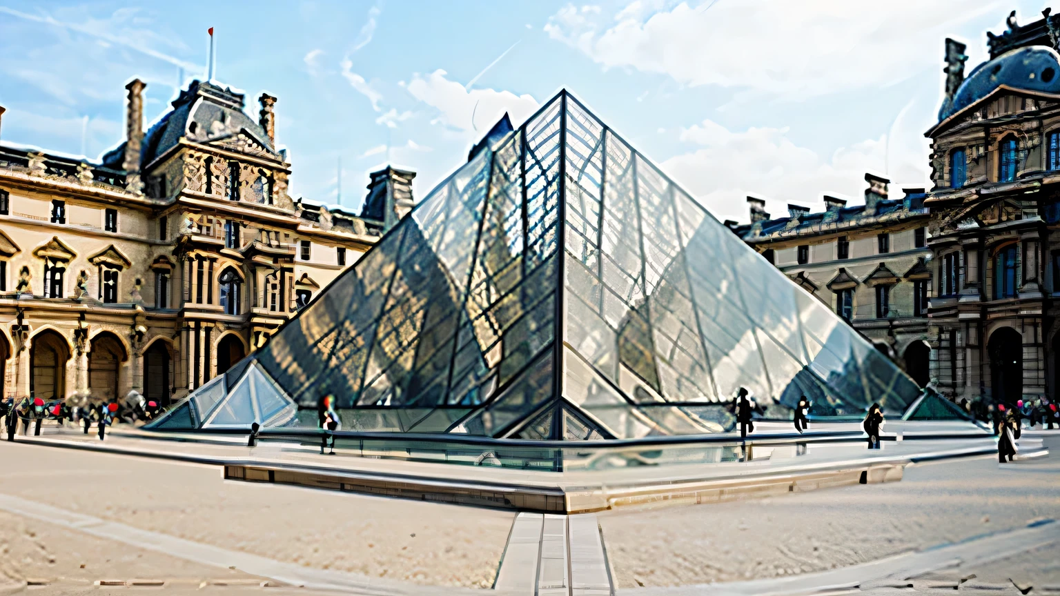 museum" du louvre vue de lesterieur avec de beau details
