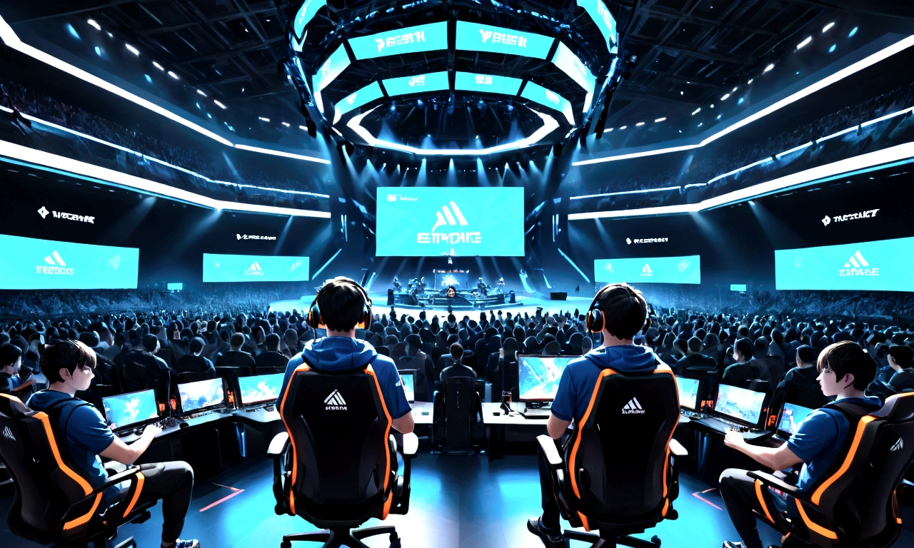 e-sports,Tournament、audience、team、computer、Athlete sitting in a gaming chair、Lots of players、