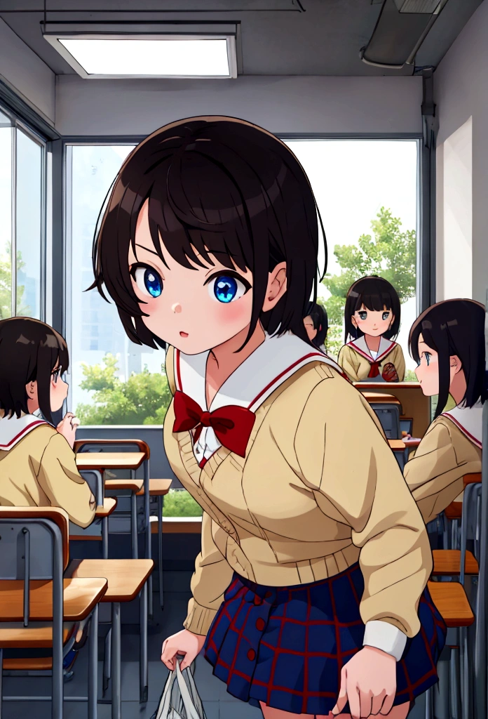 6 girls、School、look clearly、popular、be approached