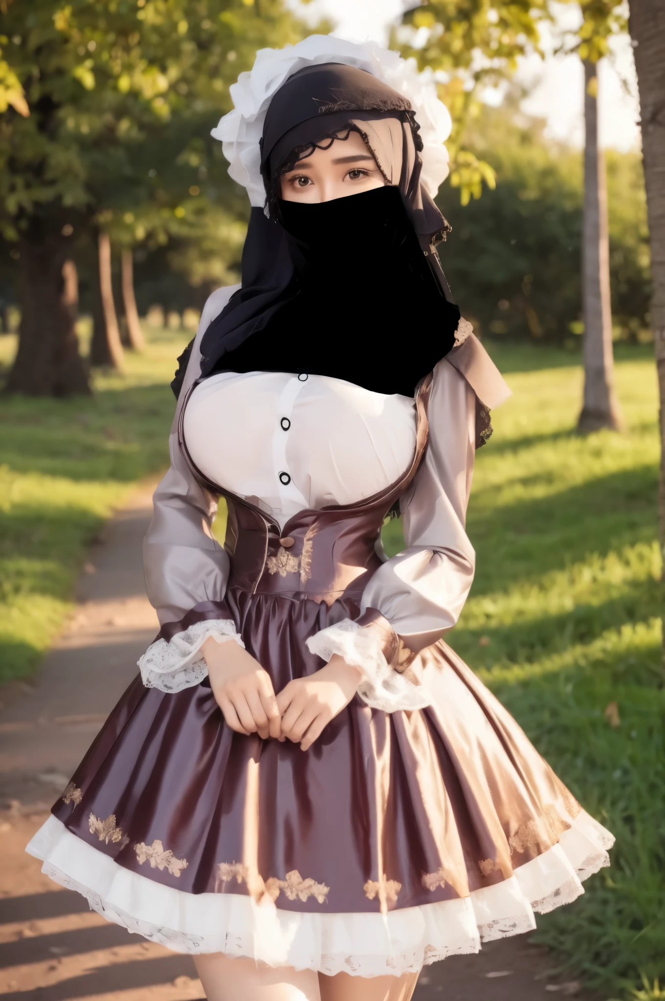 Hijab big breast realistic