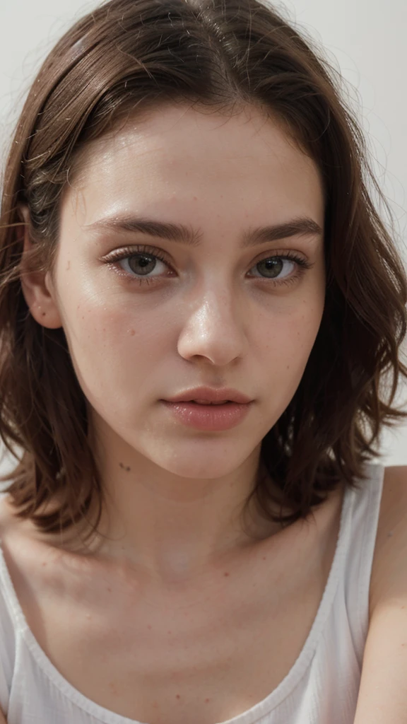 1girl, skinny fit slender body, beautiful detailed eyes, beautiful detailed lips, extremely detailed face, long eyelashes, white skin, taking mirror selfie, wearing white crop top, black skirt, (best quality,4k,8k,highres,masterpiece:1.2),ultra-detailed,(realistic,photorealistic,photo-realistic:1.37),studio lighting,vivid colors,professional portrait photography