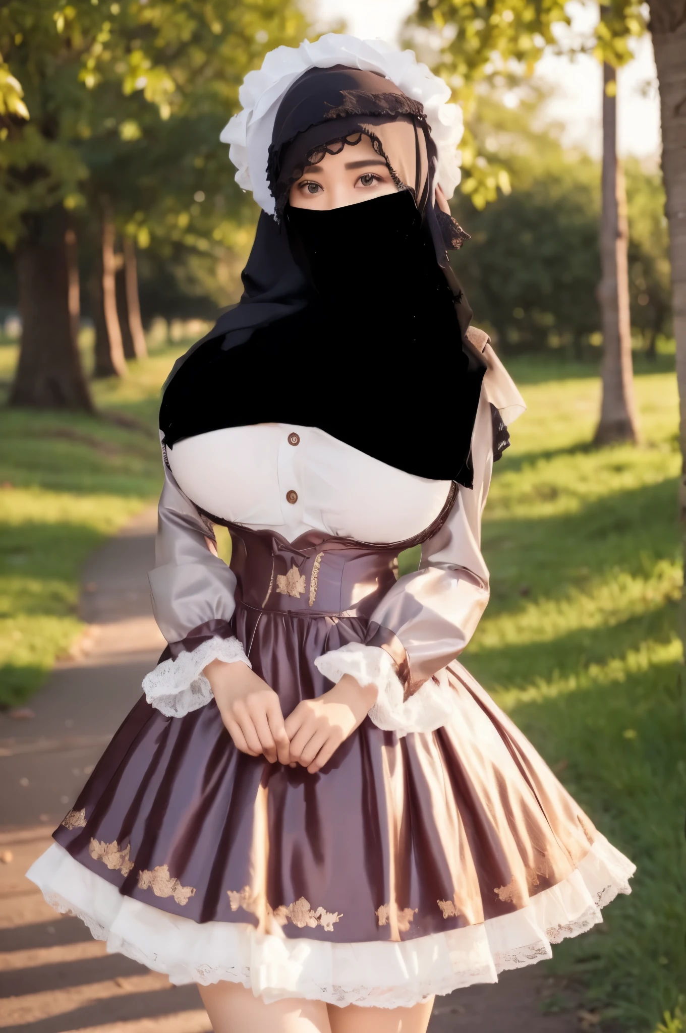 Hijab big breast realistic