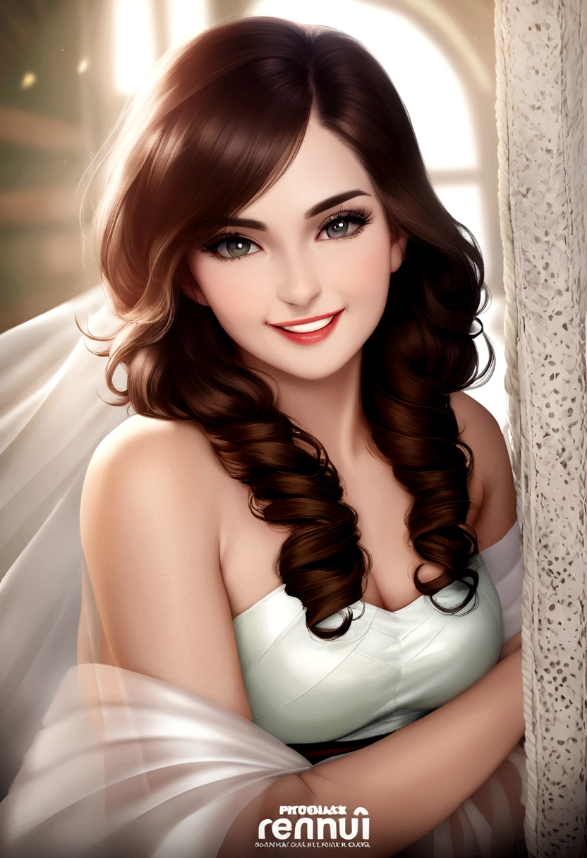 Fotografia realista, linda mulher , cabelo curto ,vestir