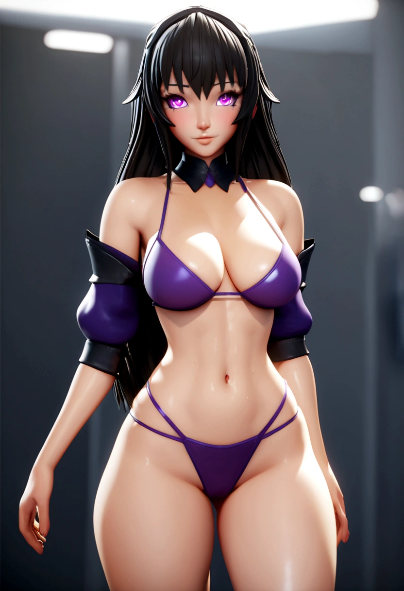 Fille forte sur le dos, regardant par-dessus ses épaules,hispanique, Longs cheveux roux, peau claire, Tout le corps, thickk thighs, seins moyens, grosses fesses, detailed and defined eyes with eyeliner, bikini, thick, Art de personnage de rendu 3D, 8k, art de personnage 3D, concept de personnage réaliste, Unreal 3D engine, detailed