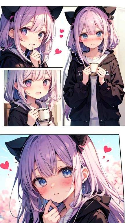 、Hibiki Nekozuka、blushing、Embarrassed、secretly、Shyness、blush、Embarrassing、blush、heart、blush、、Valentine's Day、、cute、Hibiki Nekozuka